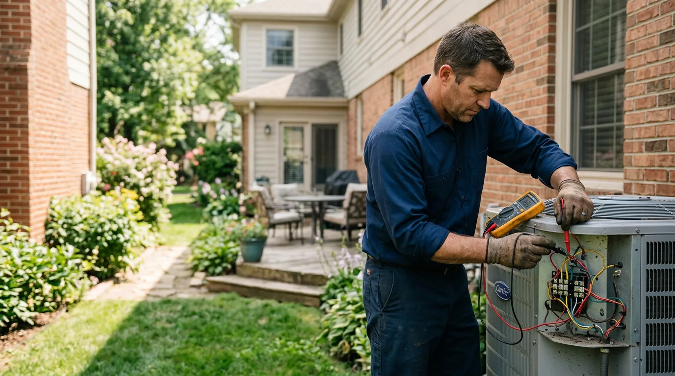 HVAC technician working near Whiting, IN